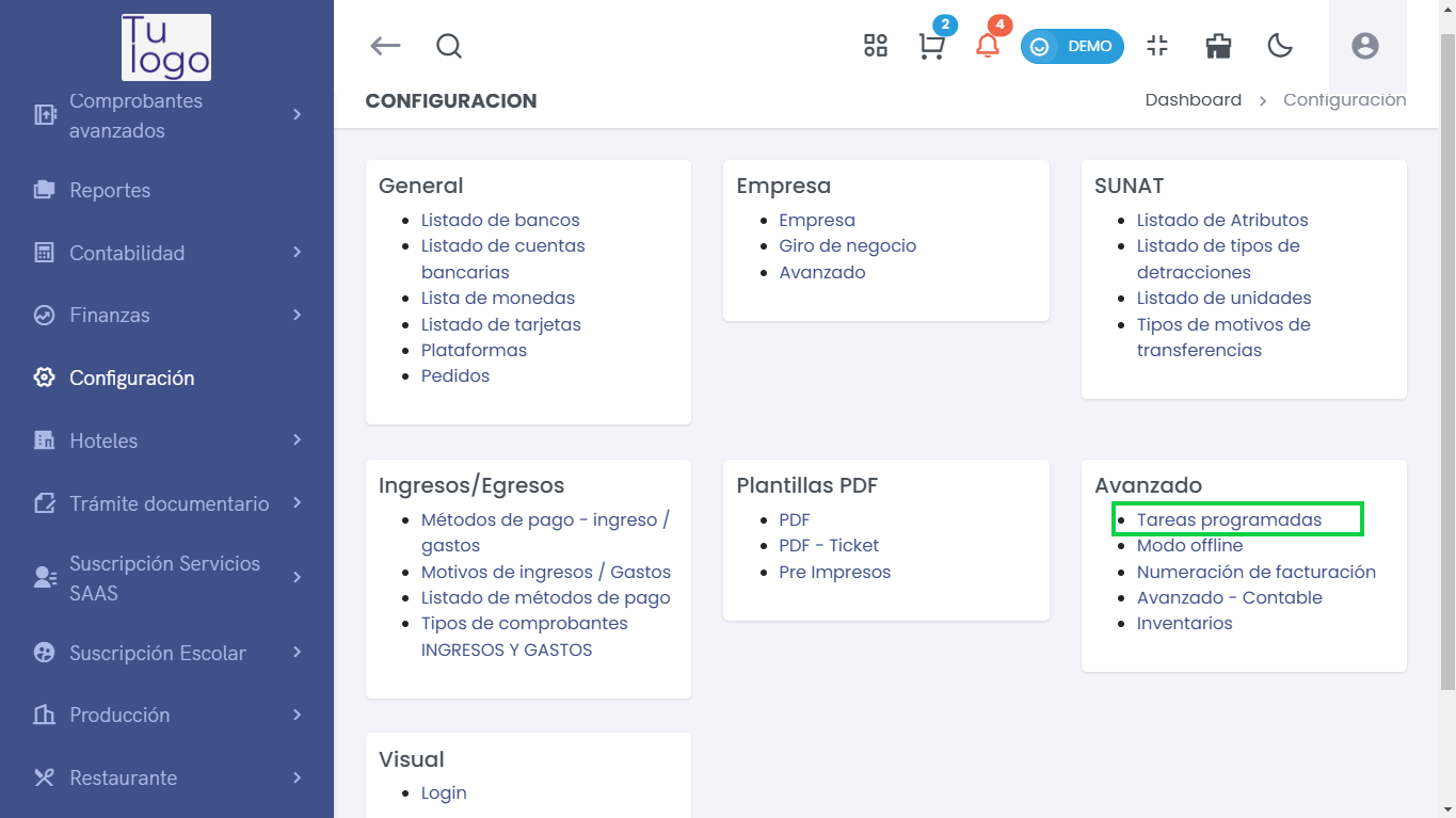 Acceso Tareas