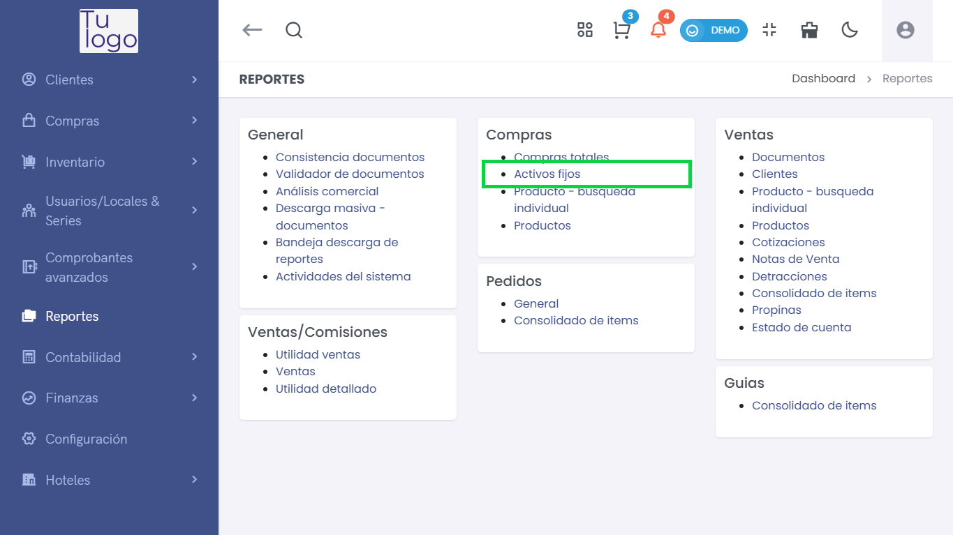 Activos Fijos - Módulo de Compras