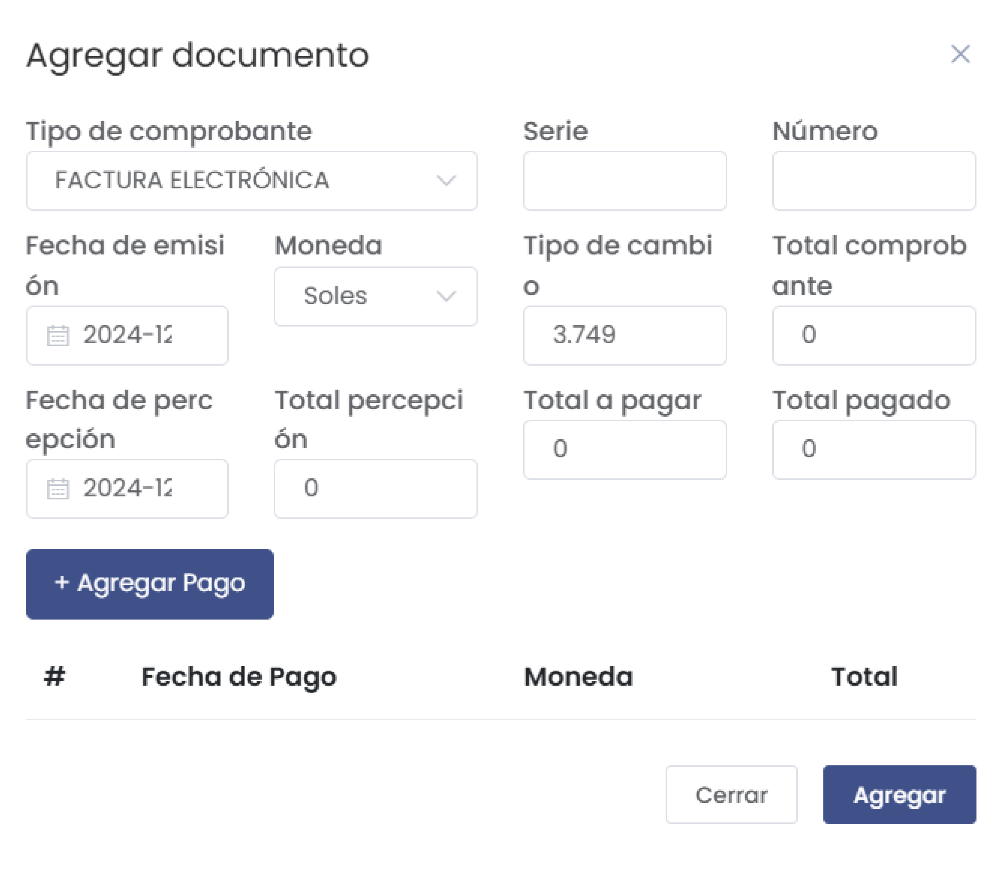 Agregar documento