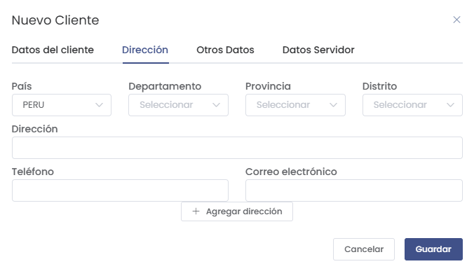 Dirección del Cliente