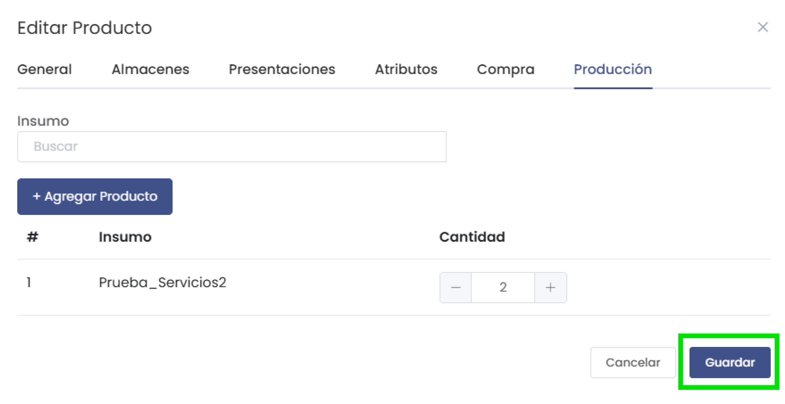 Guardar cambios