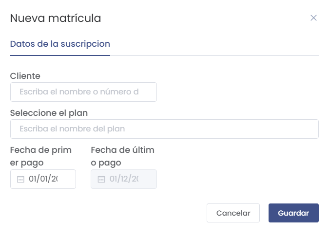 Nueva Suscripción
