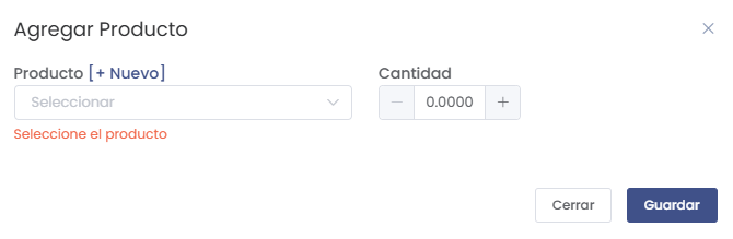 Agregar Producto