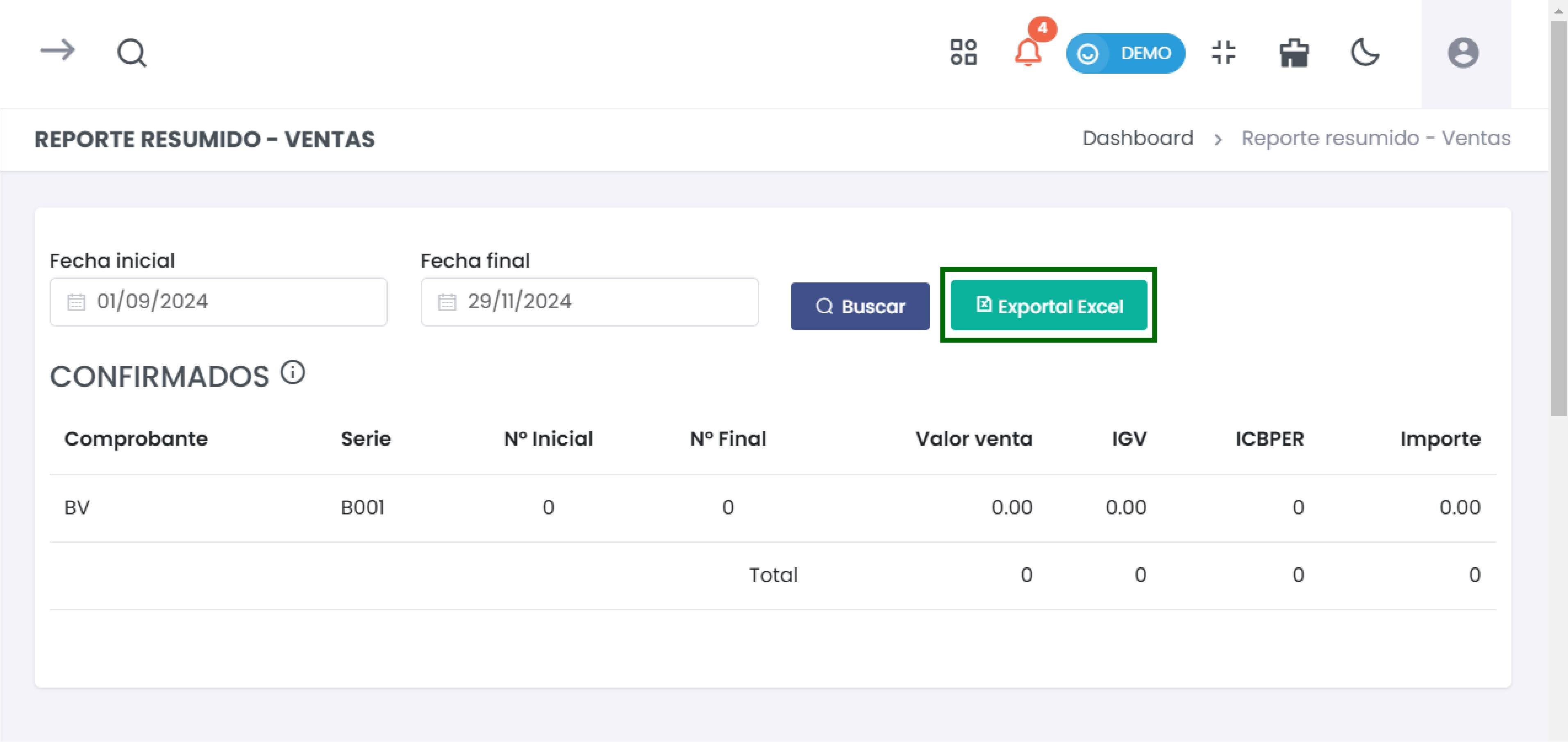 Exportar Excel