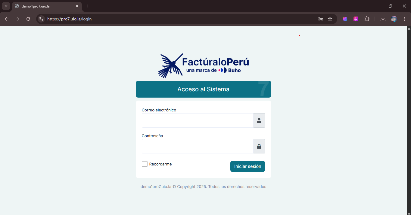 Acceso al Sistema