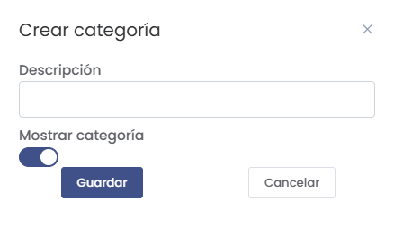 Formulario Nueva Categoría