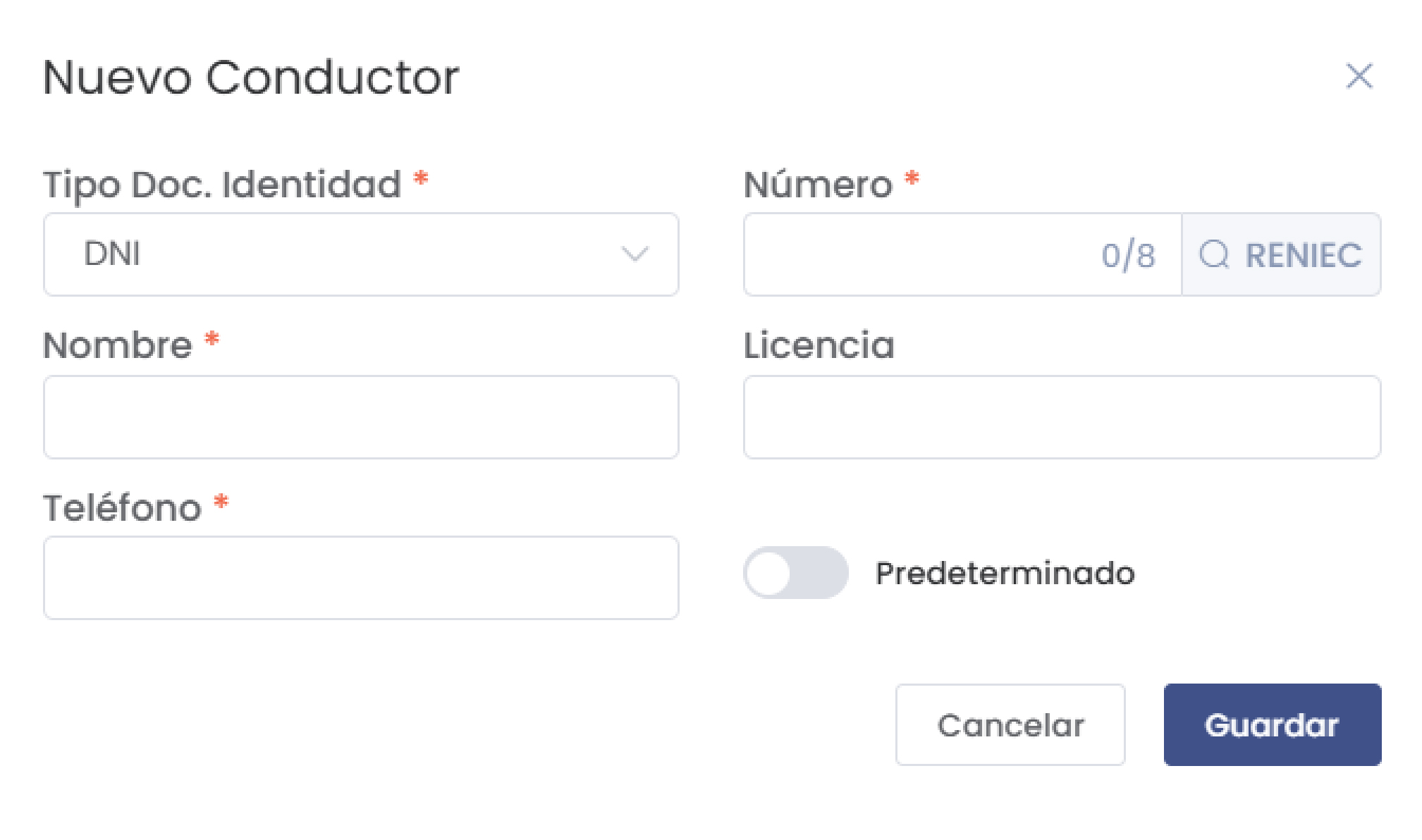 Nuevo Conductor